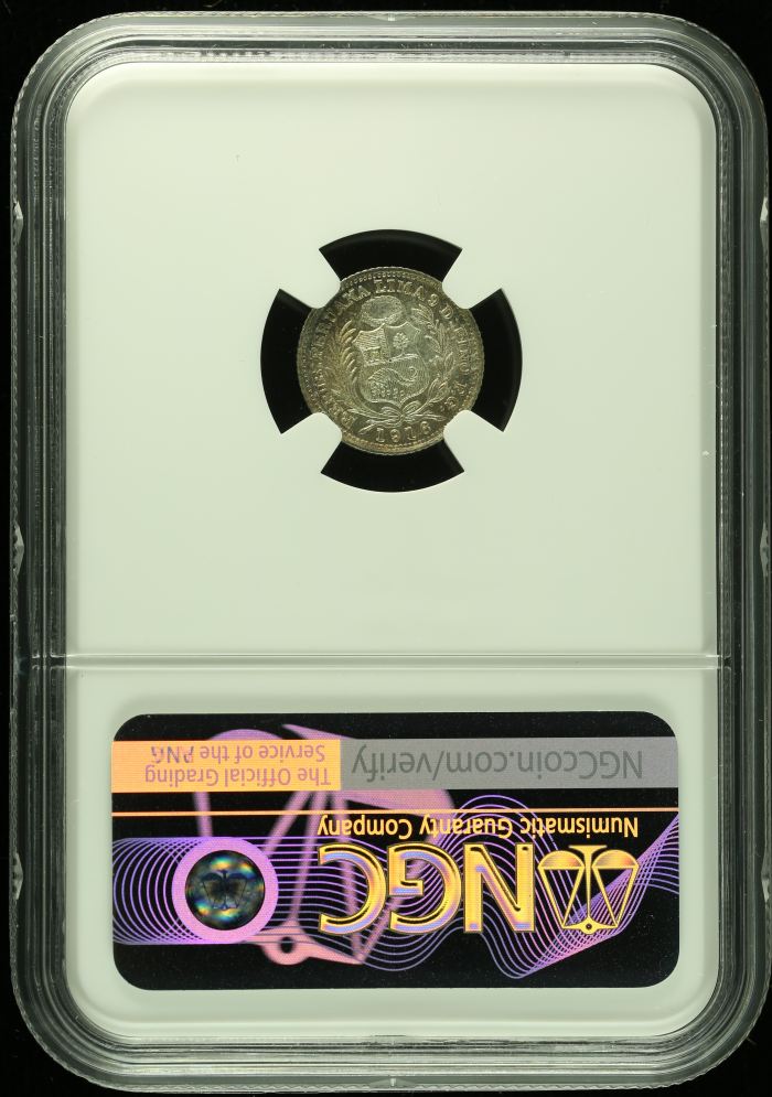Peru 1/2 Dinero 1916 FG NGC MS66 0125620Peru 1/2 Dinero 1916 FG NGC MS66 0125620 - Image 2