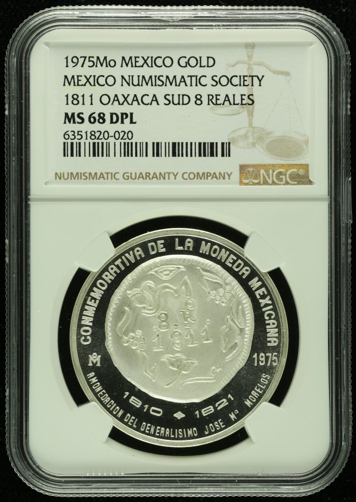 Medals & Tokens Mexico Numismatic Society Gold Medal 1975 Mo NGC MS68DPL 0125277Medals & Tokens Mexico Numismatic Society Gold Medal 1975 Mo NGC MS68DPL 0125277