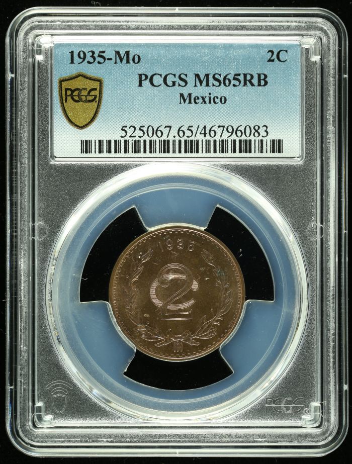 Modern Silver & Minors 2 Centavos 1935 Mo PCGS MS65RB 0127955Modern Silver & Minors 2 Centavos 1935 Mo PCGS MS65RB 0127955