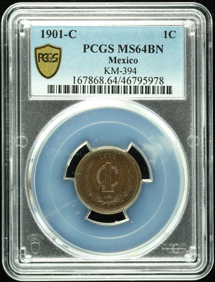 Republic Silver & Minors Centavo 1901 C PCGS MS64BN 0127957Republic Silver & Minors Centavo 1901 C PCGS MS64BN 0127957