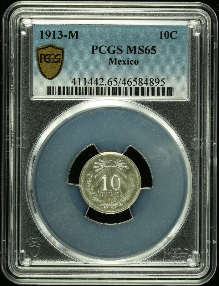 Modern Silver & Minors 10 Centavo 1913 M PCGS MS65 0127969Modern Silver & Minors 10 Centavo 1913 M PCGS MS65 0127969