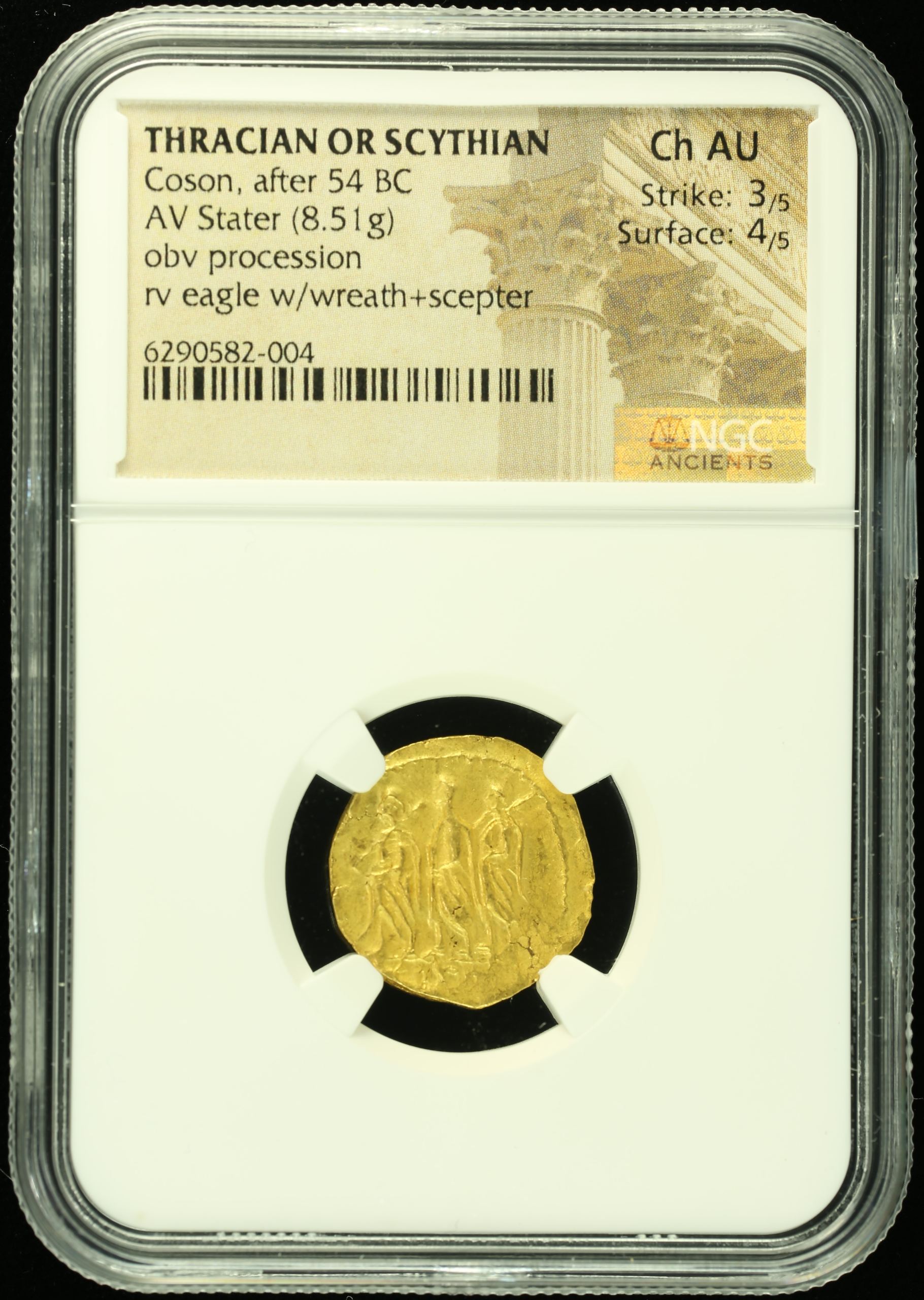 Thrace Coson after 54 BC AV Stater NGC Ch AU 0130111