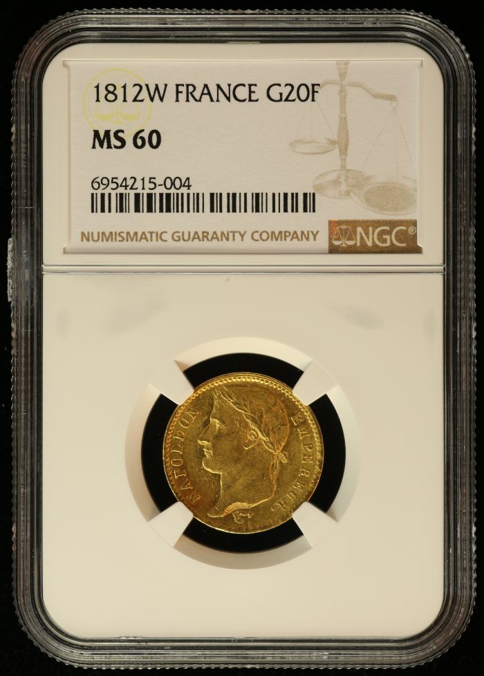 France 20 Francs 1812 W NGC MS60 0135357France 20 Francs 1812 W NGC MS60 0135357