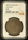 Bolivia 8 Reales 1808 Pts PJ NGC AU58 0135947