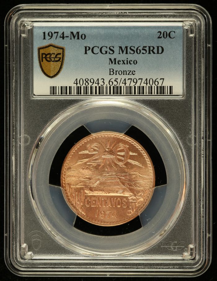 Modern Silver & Minors 20 Centavo 1974 Mo PCGS MS65RD 0136637Modern Silver & Minors 20 Centavo 1974 Mo PCGS MS65RD 0136637