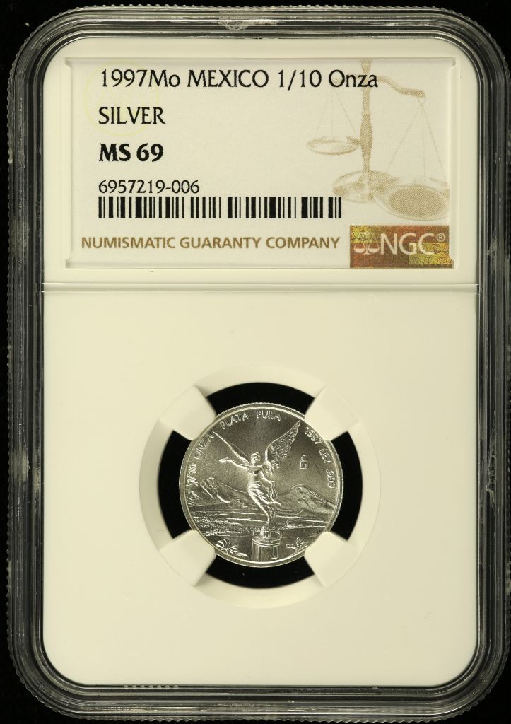 Modern Silver & Minors 1/10 Onza 1997 Mo NGC MS69 0140849