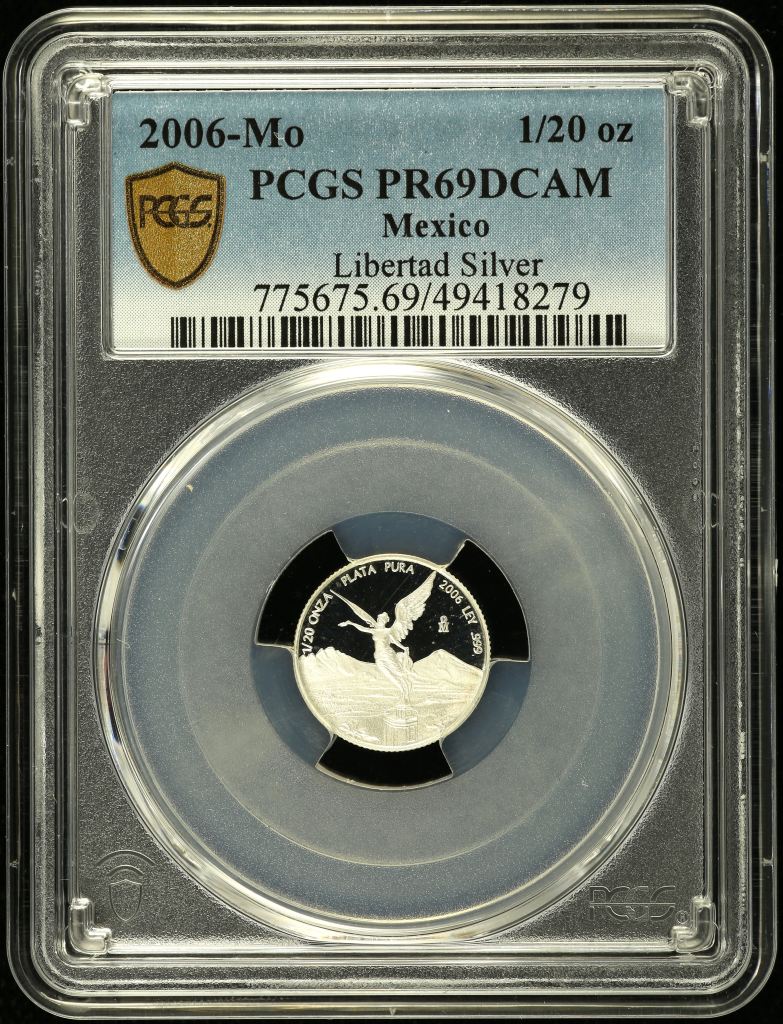 Modern Silver & Minors 1/20 Onza 2006 Mo PCGS PR69DCAM 0140835