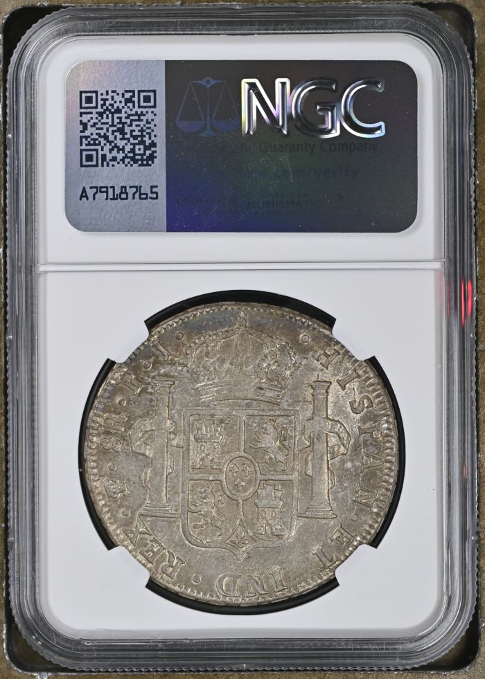 Bolivia 8 Reales 1806 Pts PJ NGC AU55 0141678Bolivia 8 Reales 1806 Pts PJ NGC AU55 0141678 - Image 2