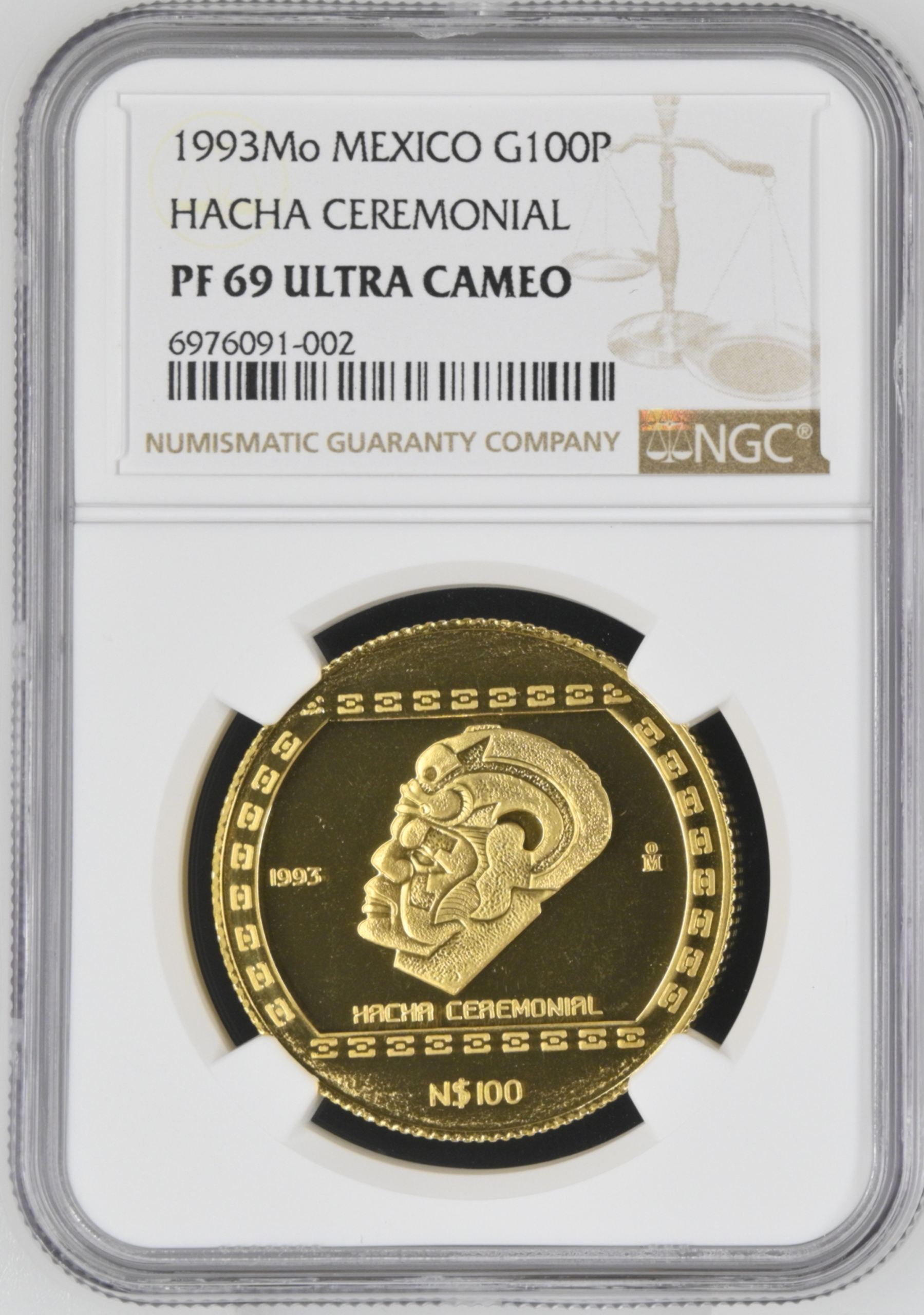 Modern Gold 100 Peso 1993 Mo NGC PF69 Ultra Cameo 0141699
