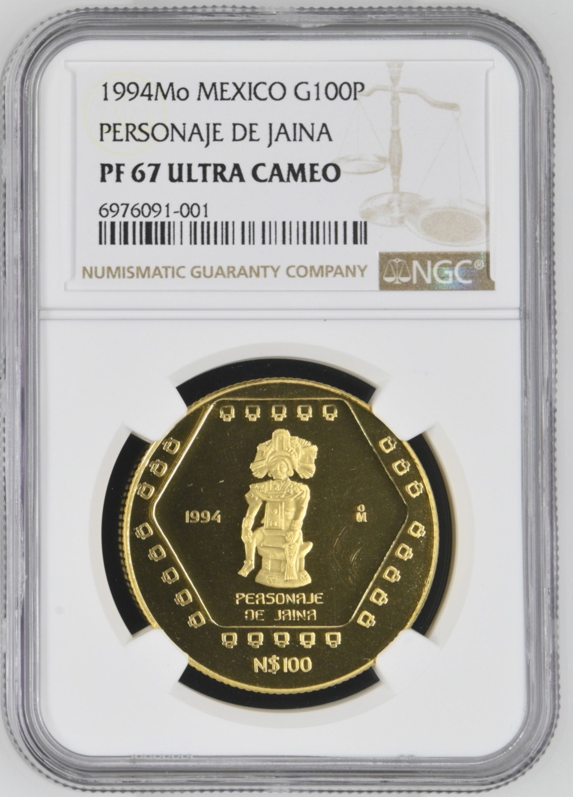 Modern Gold 100 Peso 1994 Mo NGC PF67 Ultra Cameo 0141700