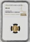 Costa Rica 2 Colones 1916 NGC MS64 0141770