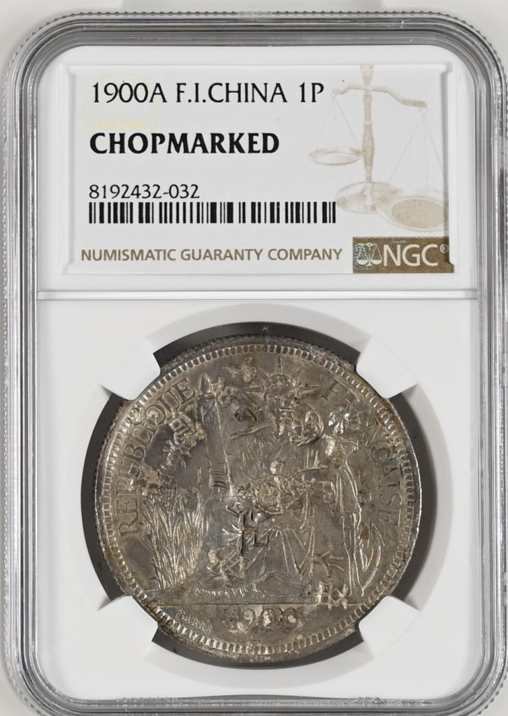 French Indo-China CHOPMARKED Piastre 1900 A NGC CHOPMARKED 0142466