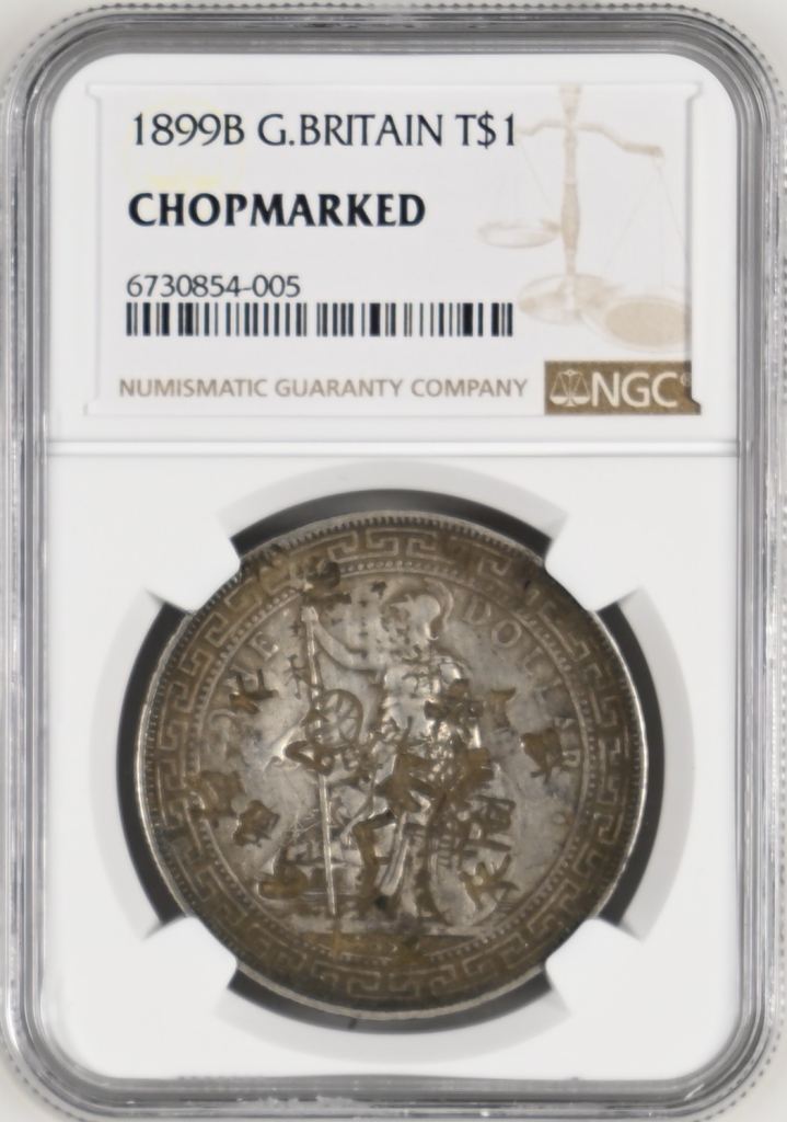 CHOPMARKED UK (Great Britain) Trade Dollar 1899 B NGC CHOPMARKED 0142553