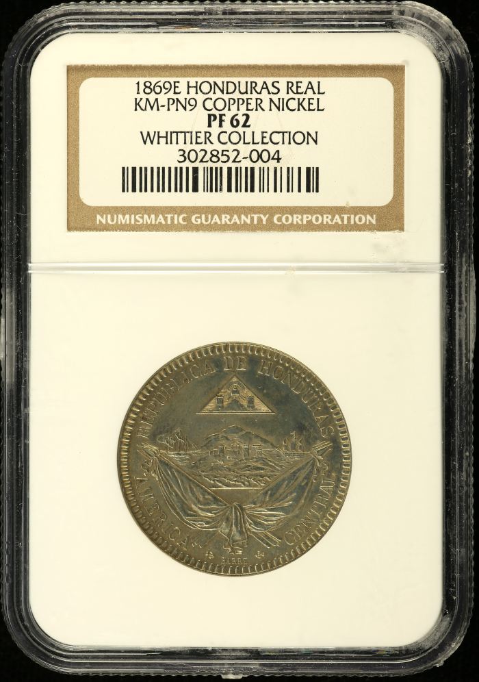 Honduras Real 1869 E KM-PN9 NGC PF62 0142109Honduras Real 1869 E KM-PN9 NGC PF62 0142109
