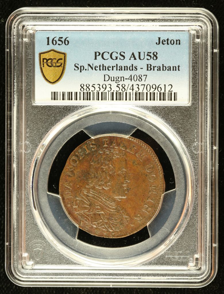 Belgium Jeton 1656 Brabant PCGS AU58 0143793