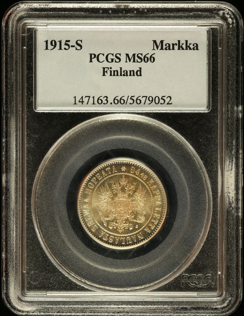 Finland Markka 1915 S PCGS MS66 0146523