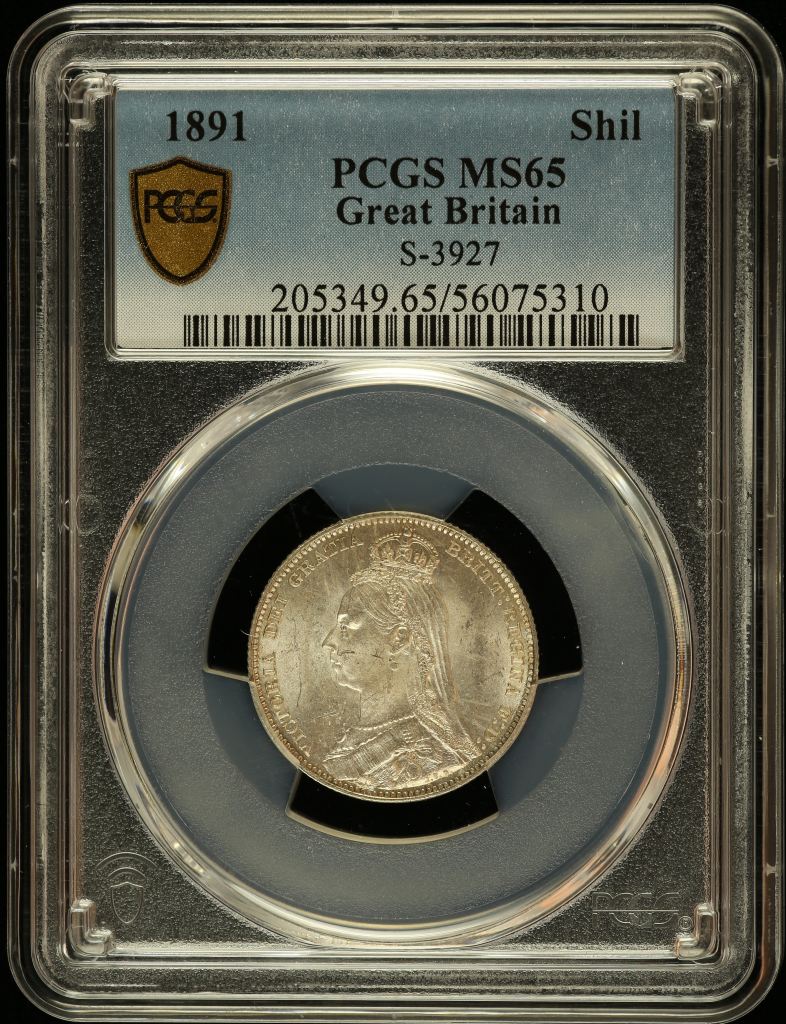 UK (Great Britain) Shilling 1891 PCGS MS65 0146446