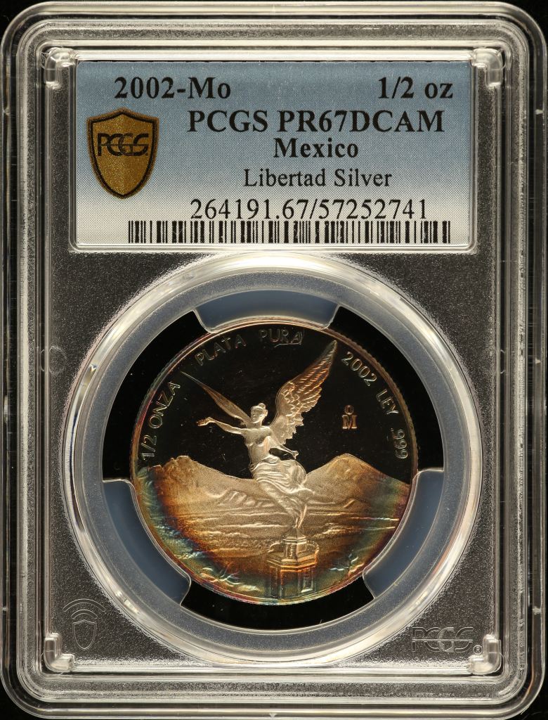Modern Silver & Minors 1/2 Onza 2002 Mo PCGS PR67DCAM 0149355