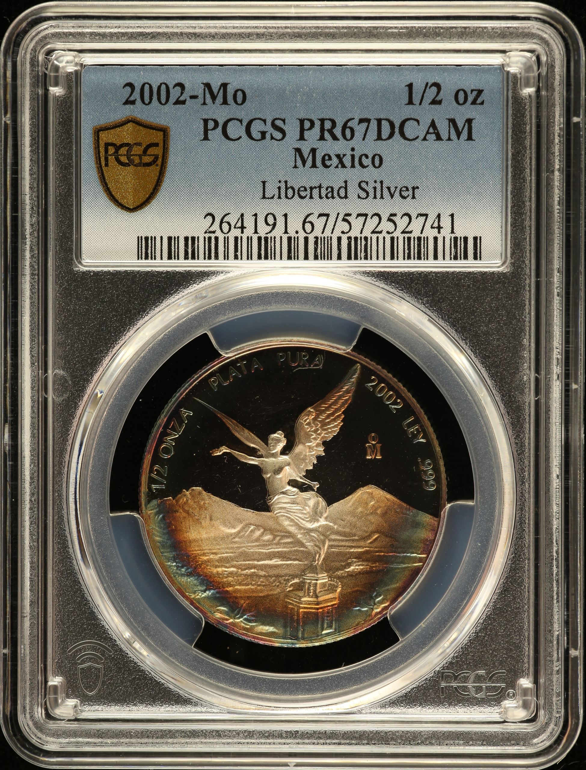 Modern Silver & Minors 1/2 Onza 2002 Mo PCGS PR67DCAM 0149355