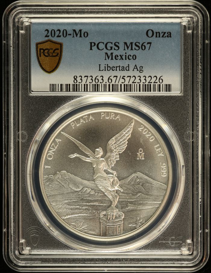 Modern Silver & Minors Onza 2020 Mo PCGS MS67 0149364Modern Silver & Minors Onza 2020 Mo PCGS MS67 0149364