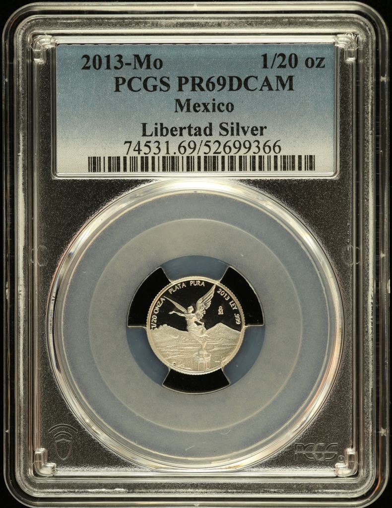 Modern Silver & Minors 1/20 Onza 2013 Mo PCGS PR69DCAM 0151250